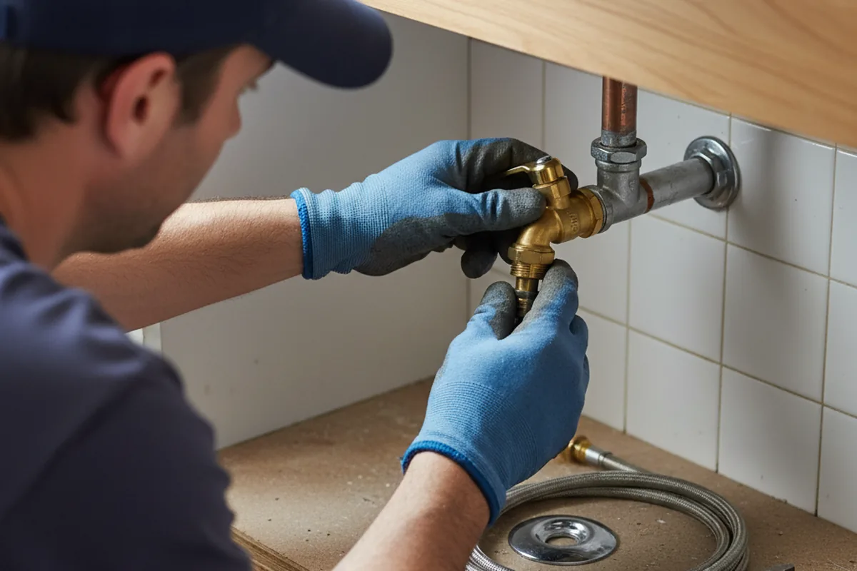 Shutoff valve and fitting work during Emergency Plumbing in Painesville